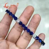 Bracelets artifical blue color sapphire Tennis 3mm 4mm 5mm 6.5mm Bracelet S925 Silver white Moissanite Bracelet fine jewelry gfit party