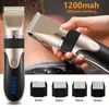 Professionell hårtrimmer Digital USB -laddningsbar hårklippare för män Haircut Ceramic Blade Razor Hair Cutter Barber Machine 240110