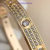 Modearmband Carter Dames Rose Goud Zilver Lady Bangle Hoge versie 18k Rose Gold Tien Diamanten Full Sky Star LOVE Schroef Paar Armband Met Geschenkdoos