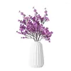 Flores decorativas falso buquê de gypsophila decoração artificial diy buquês florais arranjo toque real peças centrais da mesa