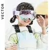 Vector Kids Ski Goggles Big Spherical For Children Double Layers UV400 Magnetic Ski Glasses Girls Boys Snowboard Goggles Eyewear 240109