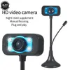 Webbkameror HD Webcam USB Web Camera med brusavbrytande mikrofon 360 graders rotation Webbkamera CMO för hemdator PC Office Study Gamel240105