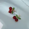 Pendientes colgantes 20 par/lote joyería de moda plástico acrílico cereza