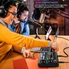 Live-Soundkarte und Audio-Interface mit DJ-Mixer-Effekten, Sprachwechsler, Bluetooth-Stereo-Mixer für Streaming 240110