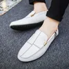 Spring Loafers PU Autumn 697 Men Leather Driving Boat Slip-on Casual Doug Shoes Moccasin Breattable Moft Man Flats 2 81