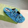 2023 Designer Sandalen Frauen Slipper Männer Slides Freizeitschuhe Grün Blau Gelb Braun Leder Sandale Damen Plattform Herrenschuhe Sommer Strand Slipper 36-41