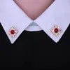 Broche de mode en acier inoxydable pour femmes, boucles d'oreilles créoles de styliste, dos Vintage, Clips d'oreille, atmosphère élégante, fleurs dorées pleines de diamants incrustés