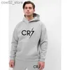 Survêtements pour hommes CR7 Sweat à capuche imprimé Survêtements Sweats à capuche et pantalons en molleton Ensemble Pull à capuche Sweat-shirt Sport Marque Vêtements Survêtement Pantalon de survêtement Q230110