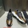 Playoff tênis de couro BERLUTI masculino sapatos casuais novos homens baixo topo sapatos esportivos casuais elegantes e bonitos feitos à mão mudança de cor e polimento na moda me HB86