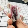 Decorative Figurines Natural Pink Tourmaline Cluster Crystal Wand Point Specimen Lucky Healing Stones And Crystals Decoration