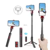 seelfie monopods الألومنيوم سبيكة مثبتة مثبتة selfie shote stick trupod حامل الهاتف حامل الهاتف ترايبود خفيفة الوزن عصا ث/ bt التحكم عن بُعد yq240110