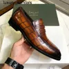 Berluti Business Leather Shoes Oxford Calfskin Handmade Top Quality Berluti's Gaspard Footwear Lefu with Polished Cowhide and Stone Pattern Casualwq