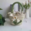 Totes Summer Small Fresh Handmade Lily Of The Valley Woven Bag Idyllic Outing Camping Beach str Handbagstylishyslbags