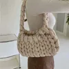 Umhängetaschen Casual het Frauen Umhängetaschen Gestrickte Dame Handtaschen Handgefertigt Gewebt Niedliche Kleine Einkaufstasche Trend Weibliche Geldbörsen 2022 Winterblieberryeyes