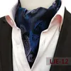 Мужской галстук Ascot, жаккардовый галстук с узором пейсли, шарф на шею в британском стиле, костюм, рубашка, аксессуары для мужчин, модный деловой шарф Ascot 240109