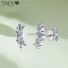 Stud TBCYD 1.2cttw D Colore Moissanite Smile Orecchino a bottone per le donne Certificato GRA 925 Sterling Silver Diamond Ear Studs Gioielli di lusso YQ240110