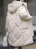 Женские плащи 2024, зимнее пальто, женская пуховая хлопковая куртка, свободная большая толстая версия средней длины, верхняя одежда, пальто с капюшоном, теплые парки
