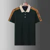 Polos de diseñador para hombre, Polos de lujo, camiseta informal para hombre, camiseta con estampado de letras de abeja y serpiente, camiseta bordada a la moda para hombre de calle