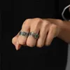 Naszyjniki v.ya 8 mm 990 szterling sier pierścień dla mężczyzn mężczyzn regulowany rozmiar vintage odważne żołnierze Amulet Pierścień biżuterii najlepszy prezent