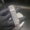 Montre mécanique en acier inoxydable de haute qualité, diamant VVS Moissanite glacé