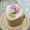 120pcs Personalized Creative Cylinder & Heart Shape Bamboo Wedding Favors Candy Boxes Party Gift Box with Bowknot & Tag