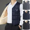 Zimowa kamizelka męska swobodna Pluszowa Plush Single Breasted Sleveless Jacket Fashion Vneck ciepłe ubranie rybackie 240109