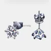 Stud ZFSILVER s925 Argento Moissanite Classic Exquisite Claw 6 Ball Plug Orecchini per fascino Accessori donna Gioielli per feste Regali E115 YQ240110