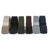 Bältes tillbehör Canvas Pants Belt Rectangular Smooth Buckle 120cm Casual Men and Women Simple Design Nylon Woven A3361