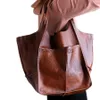 Totes Casual Soft Tote di grande capacità Borse da donna Designer Borsa a tracolla in pelle PU di lusso con effetto metallo invecchiato Borse shopper grandi retròstylisheendibags