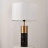 Table Lamps Nordic Marble Lamp Bedside LED Vintage Bedroom Home Decoration Desk Night Stand Light Space