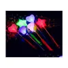 Inne świąteczne zapasy imprezowe LED Flashing Light Up Sticks Glosing Rose Heart Magic Wands Party Night Activent Concert Carniva Dhkw2