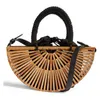 Bolsas de ombro Estilo antigo moda criativa bolsa de tecido de bambu de um ombro Crossbody rattan bolsa de praia ao ar livre bolsa de praia ambiental sacos elegantes