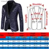 Men's Suits Blazers Shiny Sequin Suit Jacket Men's Stage Performance Coat White Silver Blue Red Purple Blazers V-neck Single Button S M L XL XXL T240110
