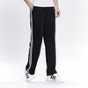 Men's Casual Sweatpants Men Basic Trousers Tracksuit Side Stripe Slim Breathable Sportswear Track Pants Jogger Golf 240109