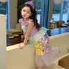 Little Mermaid Dress Charm Princess Cosplay equin bling costume for Kids Girl Fish Beauty Birthday حفلة عيد ميلاد عيد ميلاد الملابس 240109