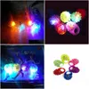 Andra festliga festförsörjningar 500st mti färg Sile Stberry Led Light Up Growing Ring Elastic Soft Finger Rings Ball Kid Children T Dhaii