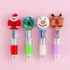 50pcs Christmas 4 Color Ballpoint Pen School Pens for Writing Pens to Write Kawaii Stationery Ball Point Pen Cute 240109