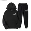 Erkekler Trailsits Sonbahar Kış Kış Erkekleri Trailsuit 2 Parçası Set Kadınlar Jogging Suit Pamuk Kazak 2yk Hoodies Sweetpants Kıyafetleri Sweatshirts Giyim T2401