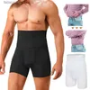 Cintura Barriga Shaper Homens Barriga Controle Shapewear Shorts Cintura Alta Emagrecimento Corpo Shaper Cintura Cinturão Compressão Cueca Boxer Breve Q240110