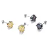 Stud Wong Rain 925 argent Sterling VVS1 3EX coloré 4-8MM réel Moissanite diamants boucles d'oreilles pour femmes bijoux fins YQ240110