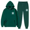 2 peças conjuntos de treino com capuz moletom com cordão calças masculino esporte hoodies correndo roupas esportivas das mulheres dos homens marca outono inverno 240110