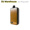 EU Jam King Zigarette elettroniche Einweg-Vape 15000 24 ml Pod E-Liquid-Bildschirmanzeige 12 Geschmacksrichtungen 2 % 3 % 5 % Nic Mesh Coil wiederaufladbar 650 mAh Akku Puff 12000