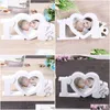 Other Festive Party Supplies 50Pcs/Lot Pure Love P O Frame White Heart Shape With One Picture 4X4 For Baby And Sweet Lover Gift Dr Dhfgb