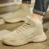 Zapatos deportivos de Tenis con plataforma alta para Hombre, zapatillas ligeras de cuero impermeables, suela suave y gruesa, botas para caminar para Hombre, Tenis para Hombre 240109