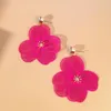 Colar brincos conjunto elegante moda jóias feminino liga de zinco rosa flor perfeito para todos os dias presentes do dia dos namorados