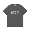 FOG Authentic 1977 Short-sleeved Cotton T-shirt Compound Line ESS Tide New Street Loose Men and Women Couples Wear Tide Summer New Tops