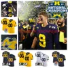 Michigan Wolverines Football Jersey Graham Glasgow 10 Dylan McCaffrey Kalel Mullings Cameron McGrone Daylen Baldwin David Ojabo Championnat national Junior