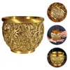 Ciotole Grande serbatoio Cilindro in ottone Ornamenti Decorazioni da tavolo Cenere BuHolder Ciotola del tesoro cinese