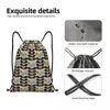 Shopping Bags Custom Orla Kiely Birds Drawstring Men Women Lightweight Scandinavian Flowers Sports Gym Storage Backpack