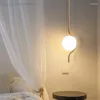 Pendelleuchten, Nachttisch-Kronleuchter, nordisches Schlafzimmer, Wohnzimmer, Hintergrundwand, kreative Persönlichkeit, moderne minimalistische Bar, kleine Lampe